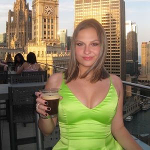 BNWT AKIRA NEON GREEN EVA MINI DRESS